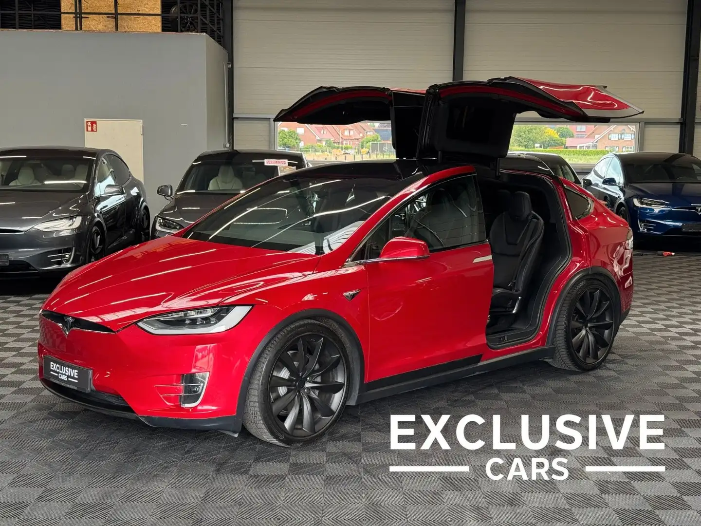 Tesla Model X MODEL X LONG RAVEN | 6 SEATER | 22INCH | Rojo - 1
