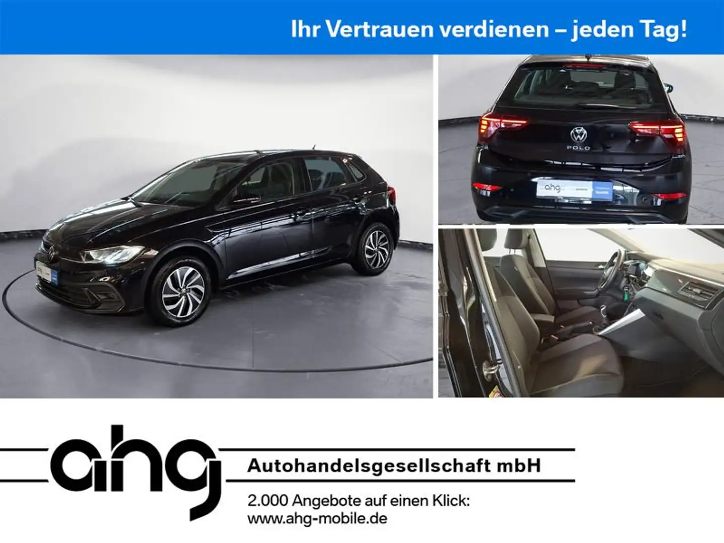 Volkswagen Polo 1.0 TSI NAVI Sitzheizung PDC Zwart - 1