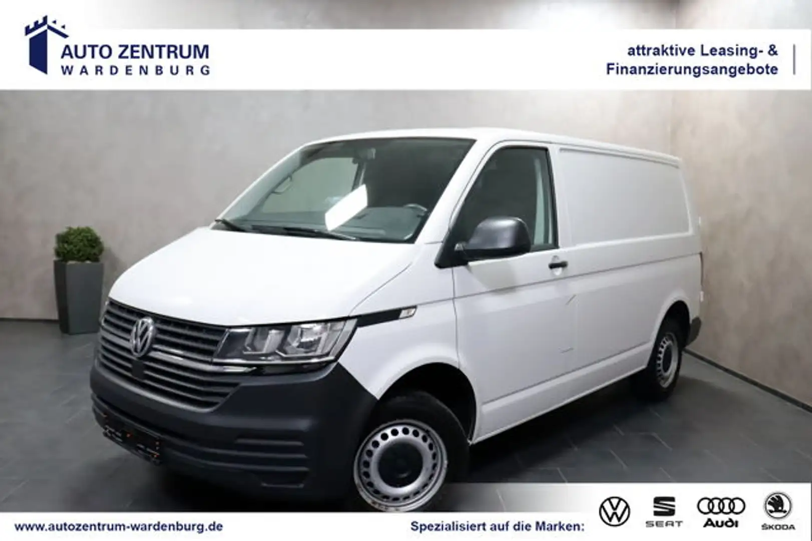 Volkswagen T6.1 Transporter Kasten 2.0 TDI DSG AHK PDC TEL Weiß - 1