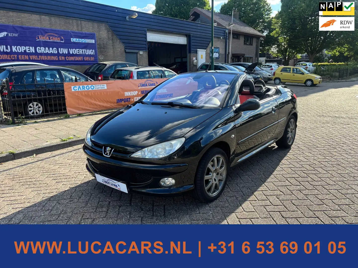 Peugeot 206 CC 2.0-16V NIEUWE APK! Zwart - 1