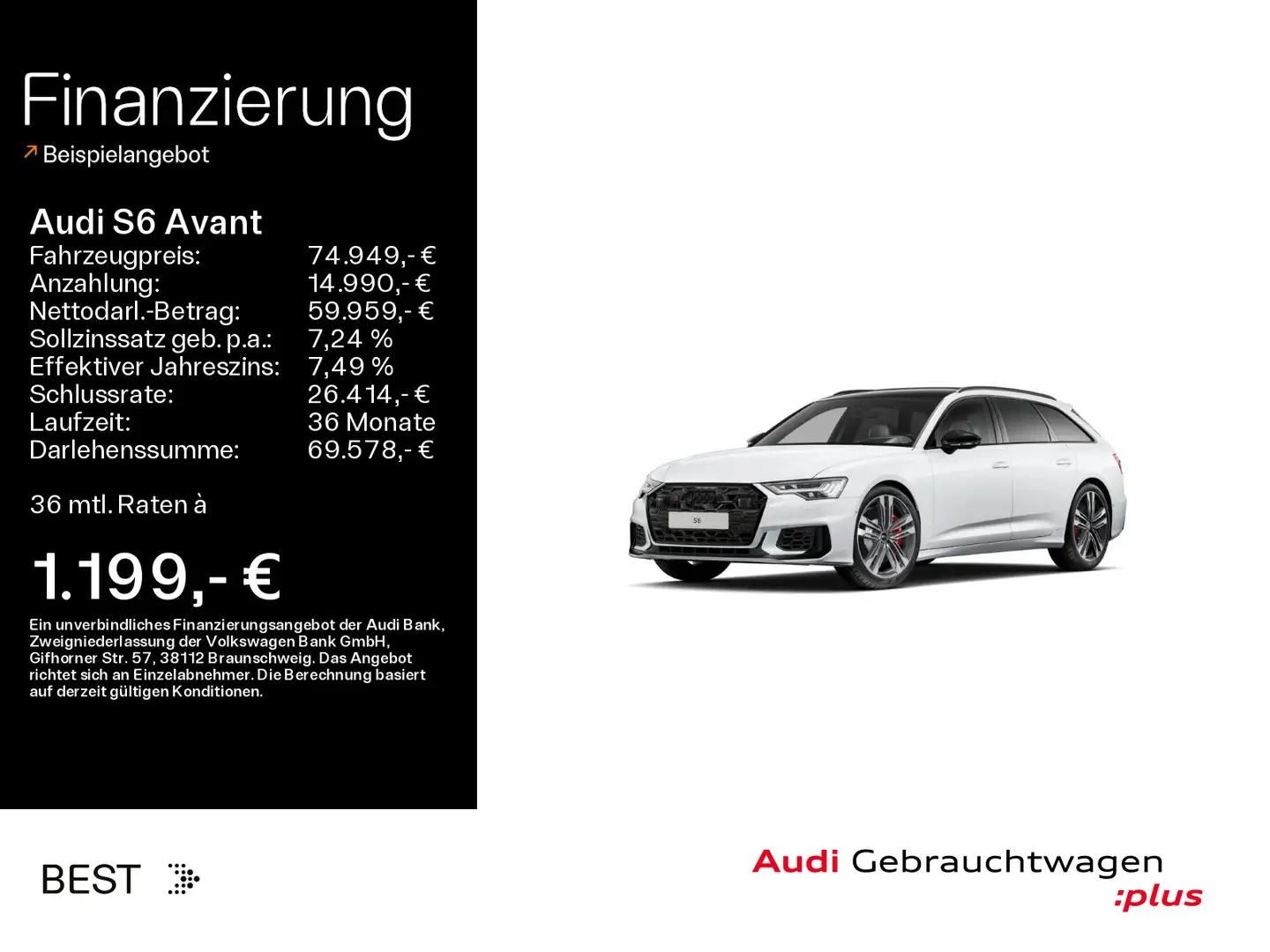Audi S6 TDI*NAVI-PLUS*KAMERA*HUD*LUFT*AHK*PANO* Wit - 1