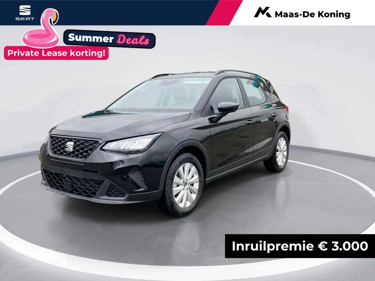 SEAT Arona Style 1.0 70 kW / 95 pk EcoTSI SUV 5 versn. Hand | Zwart - 1