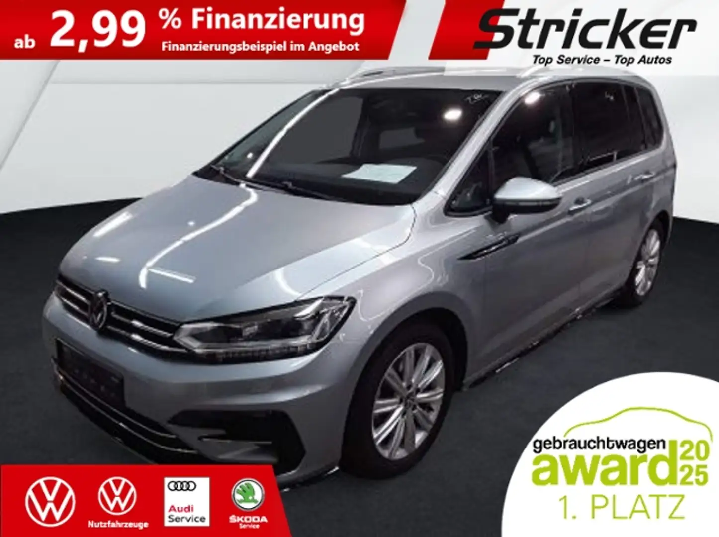 Volkswagen Touran R-Line 1.5TSI 286,-ohne Anzahlung Navi Kamera Tra Silber - 2