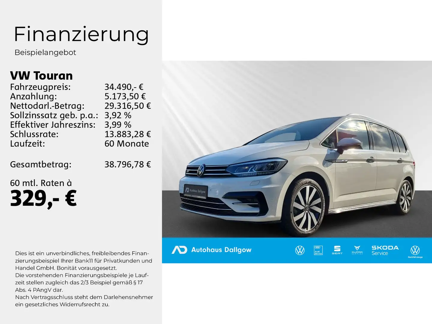 Volkswagen Touran Highline 1,5 l TSI OPF 110 kW (15 0 PS) 7 Blanco - 2