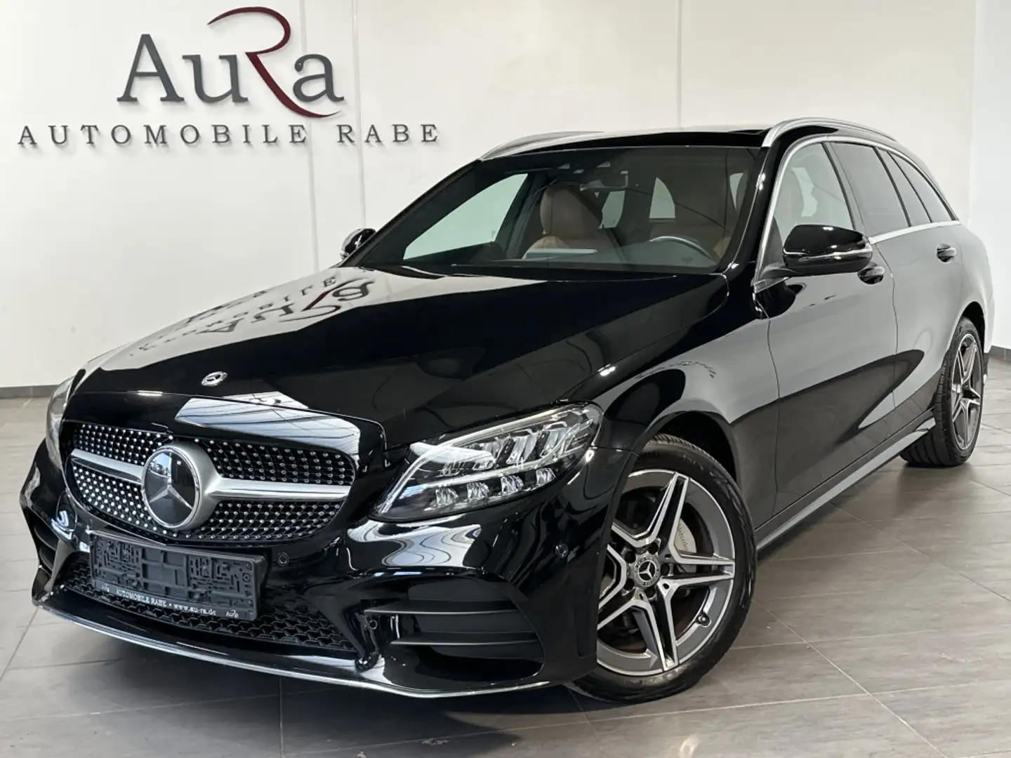 Mercedes-Benz C 220 T 4M AMG-Line NAV+LED+PANO+DISTRONIC+1HD Fekete - 1