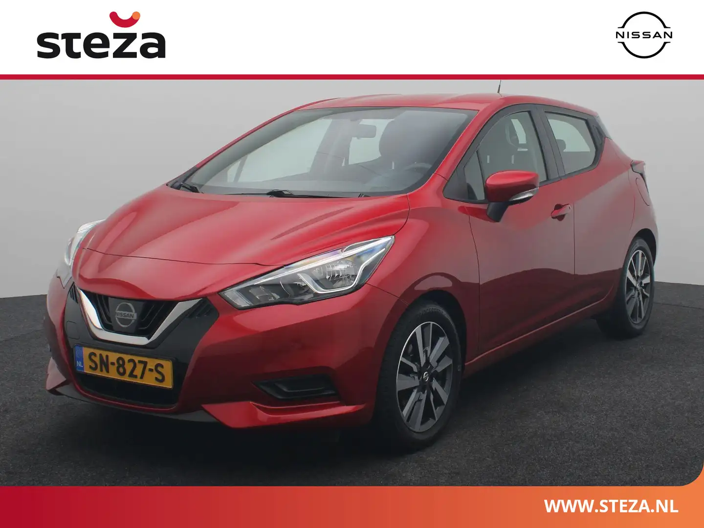 Nissan Micra 0.9 IG-T Acenta | Navigatie | Bluethooth | Airco Rood - 1