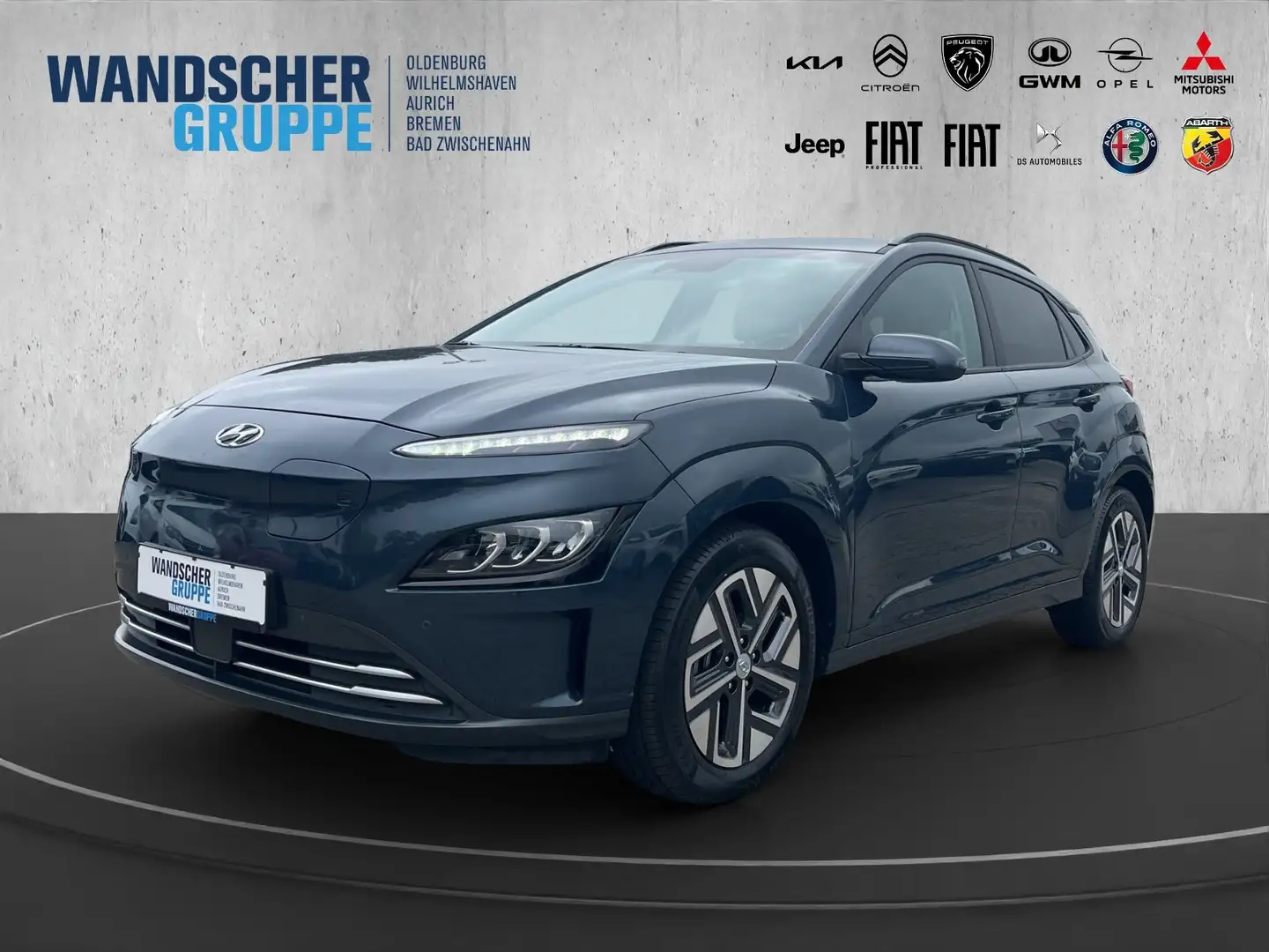 Hyundai KONA Elektro Kam.+LED+SHZ+ACC+LM+PDC+SpurH+AUT Bleu - 1