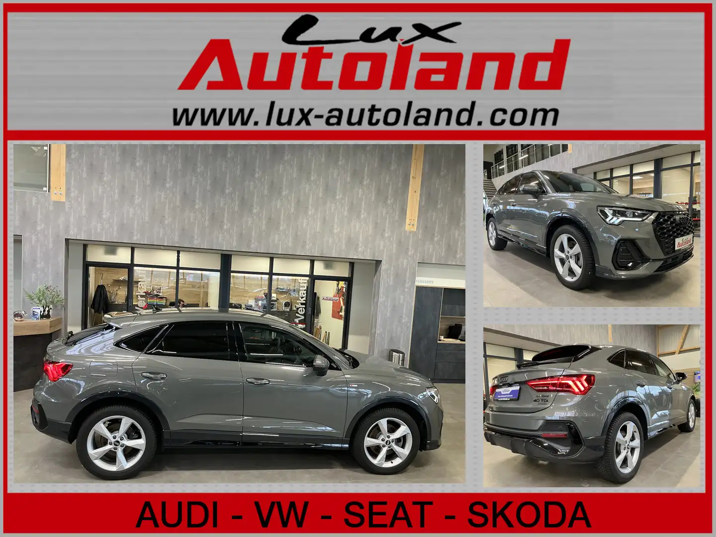 Audi Q3 Sportback 40 TDI 2xS line Lede Navi ACC AHK Gris - 1