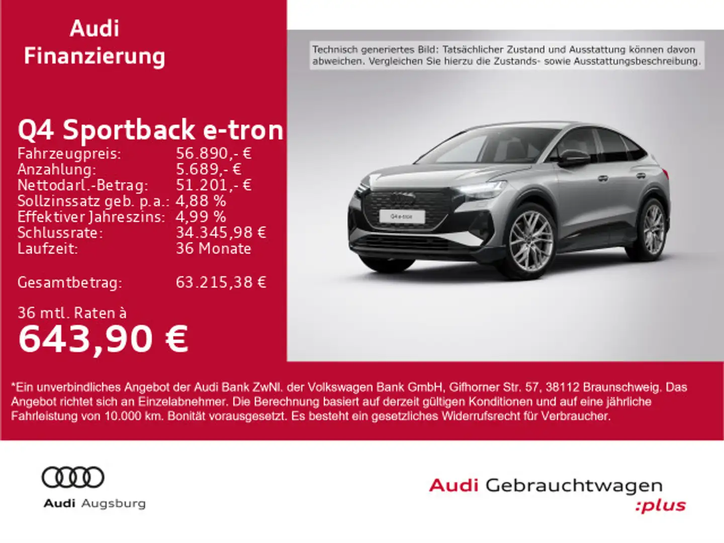 Audi Q4 e-tron 45 qu. 2x S line*AHK*MATRIX* Gris - 1
