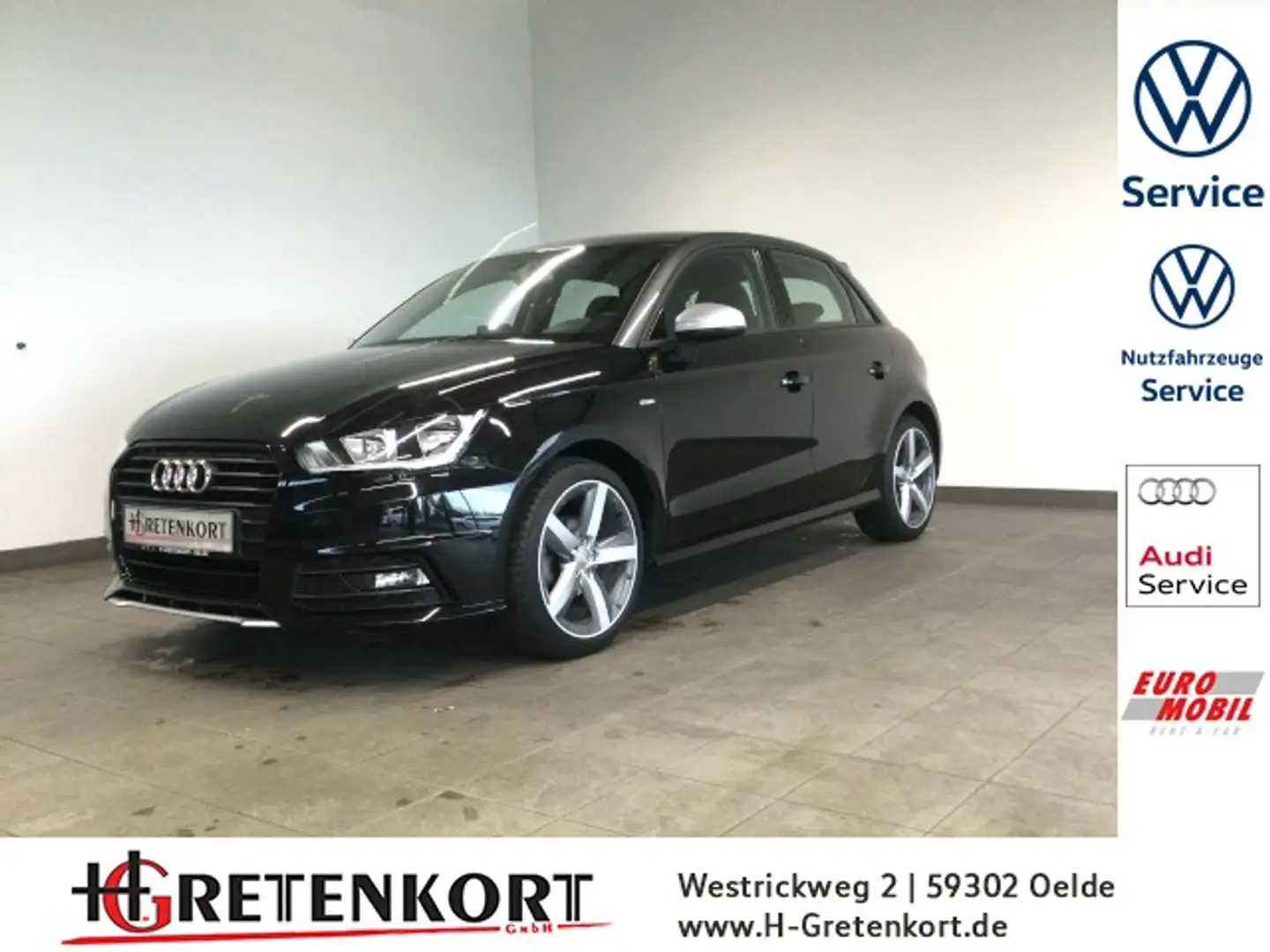 Audi A1 Sportback 1.0 TSI S-Line Navi GRA SHZ Bluetooth Noir - 1