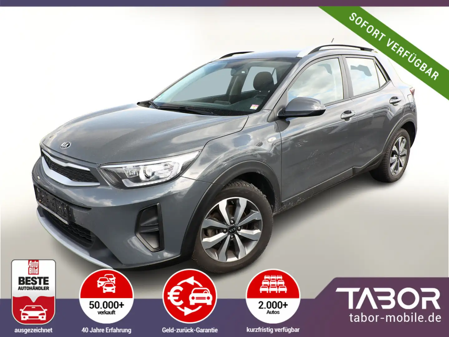 Kia Stonic 1.0 T-GDI 100 DCT SmartLink Kam SHZ PDC Grau - 1