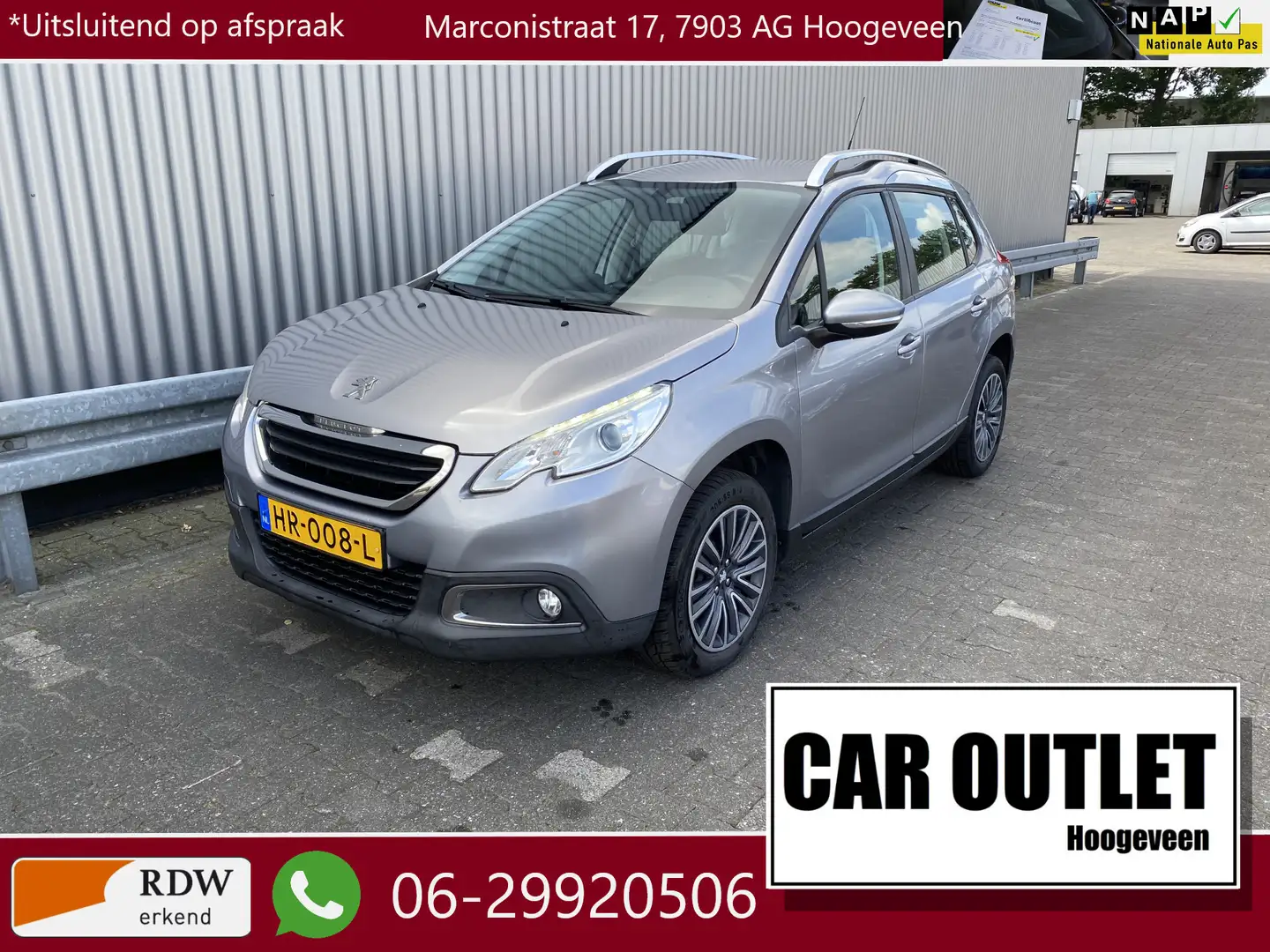 Peugeot 2008 1.2 PureTech Active AUTOMAAT, Clima, Navi, CC, Tre Gris - 1