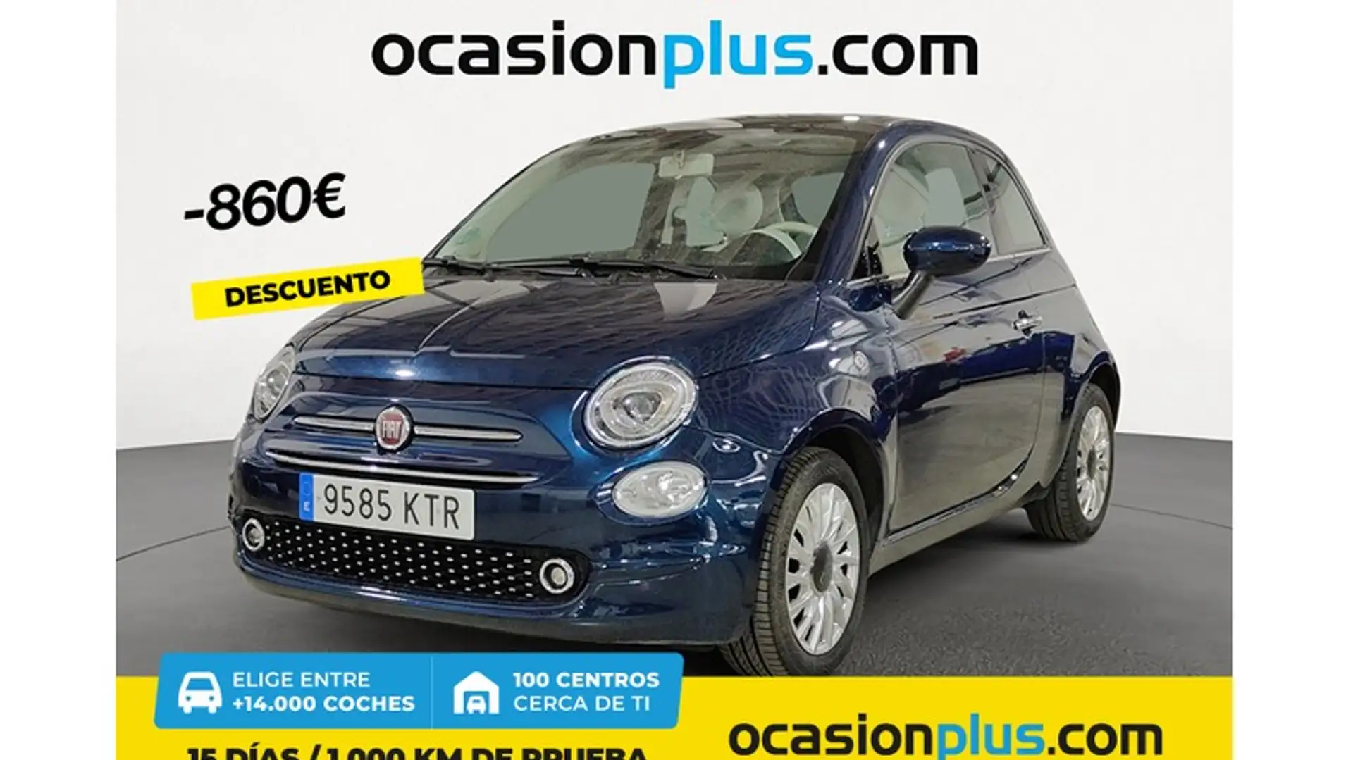 Fiat 500 1.2 Lounge Blu/Azzurro - 1