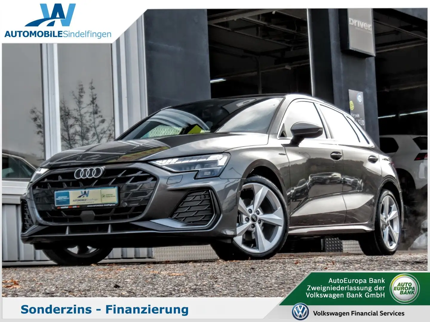 Audi A3 Sportback TFSI 110 kW 2x S line PANO MATRIX Gris - 1