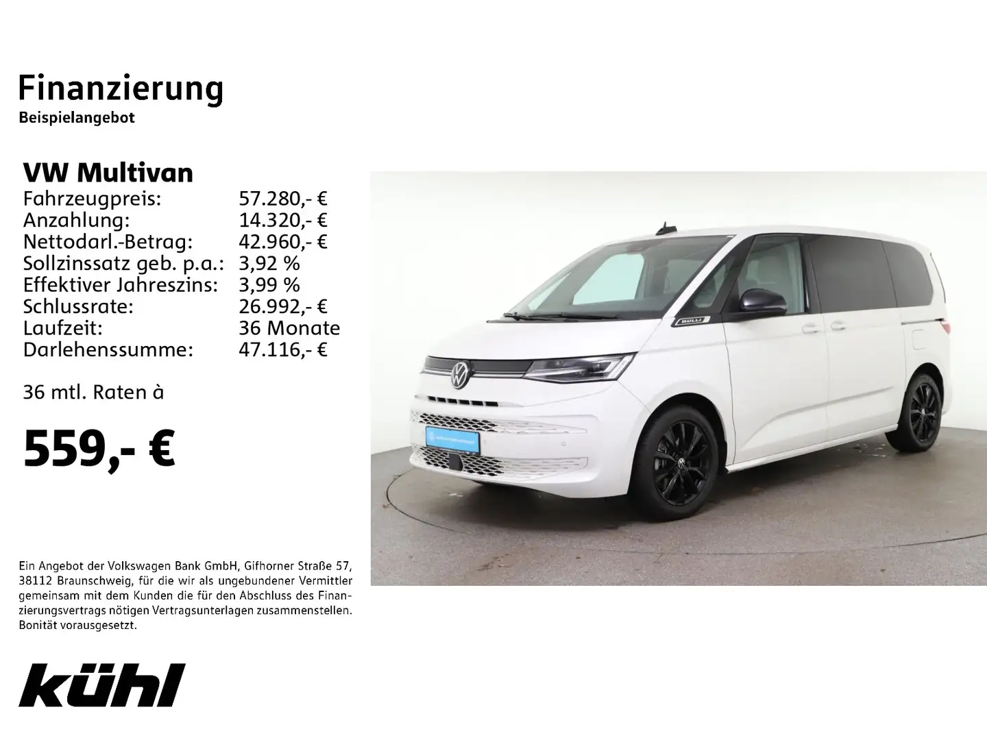 Volkswagen T7 Multivan T7 Multivan 2.0 TDI DSG Life Matrix ACC Navi Muf Blanc - 2