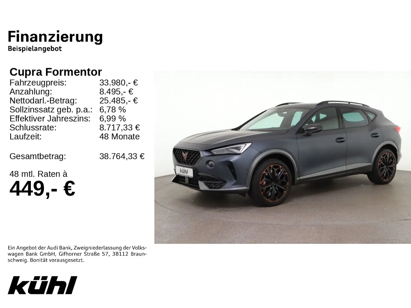CUPRA Formentor 2.0 TSI 4Drive DSG LED/ACC/Kamera/Navi Grau - 2