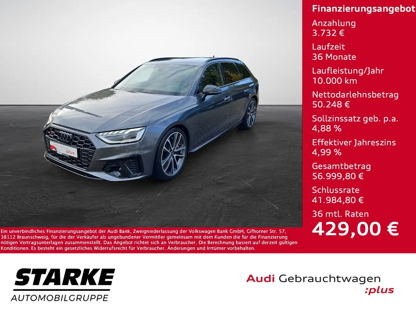 Audi S4 Avant TDI tiptronic quattro NaviPlus Matrix AHK... Grau - 1