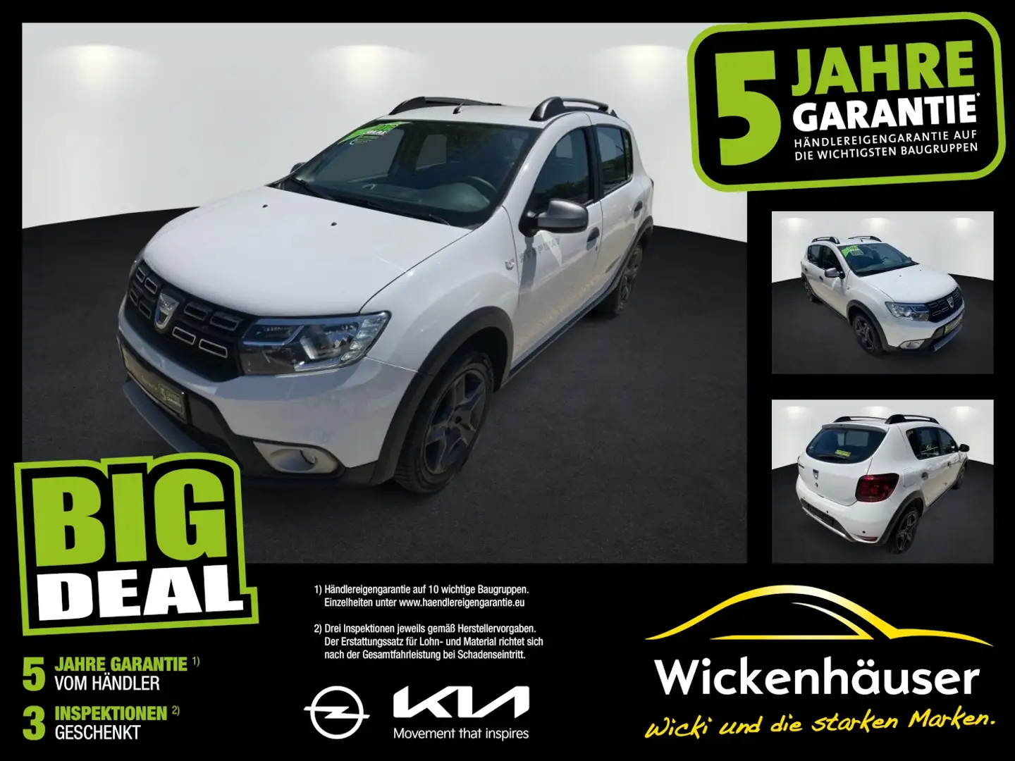 Dacia Sandero II Stepway Celebration Navi Klima Kamera Weiß - 1