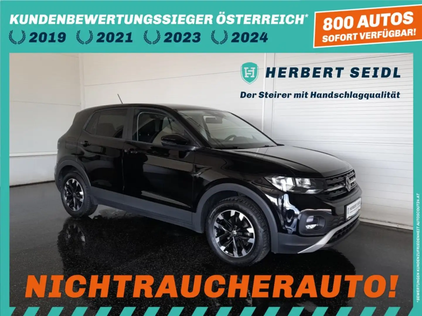Volkswagen T-Cross 1,0 TSI *LED / APP CONNECT KABELLOS / ACC / SITZKOMFORTPAKET* Schwarz - 1
