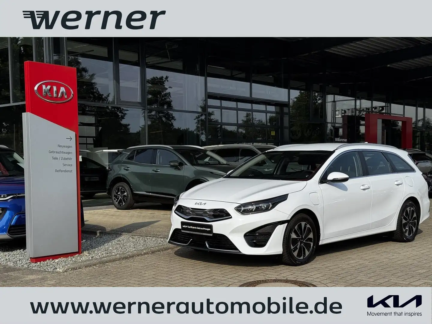 Kia Ceed SW 1.6 PHEV Spirit Blanc - 1
