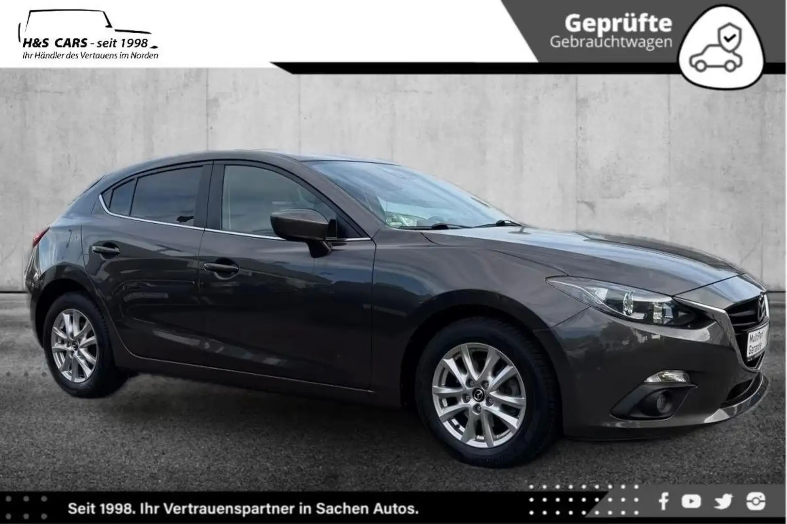 Mazda 3 2.0 SKYACTIV Sports-L XEN NAV TEMP SITZH PDC Gris - 2