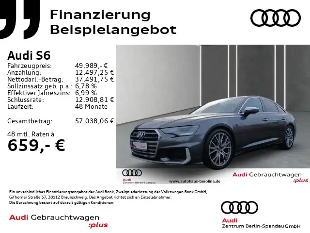 Audi S6 S6 Lim. *360°*NAV+*Virt.C+*PDC+*GRA*SHZ*