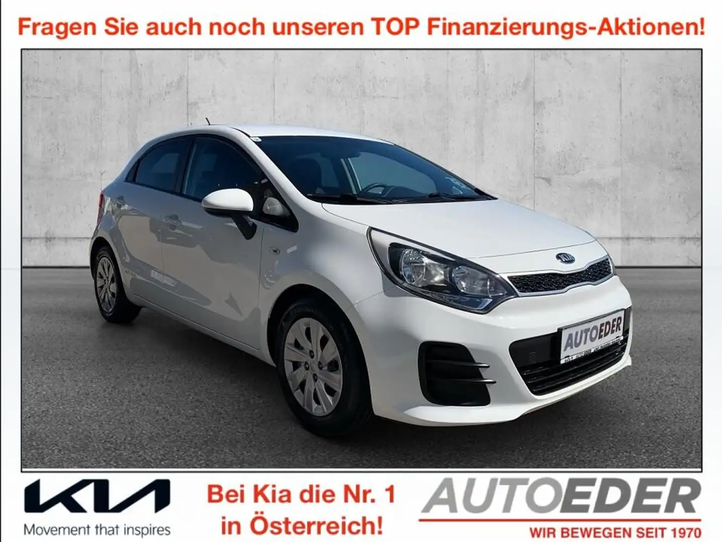 Kia Rio 1,2 MPI Titan Weiß - 1