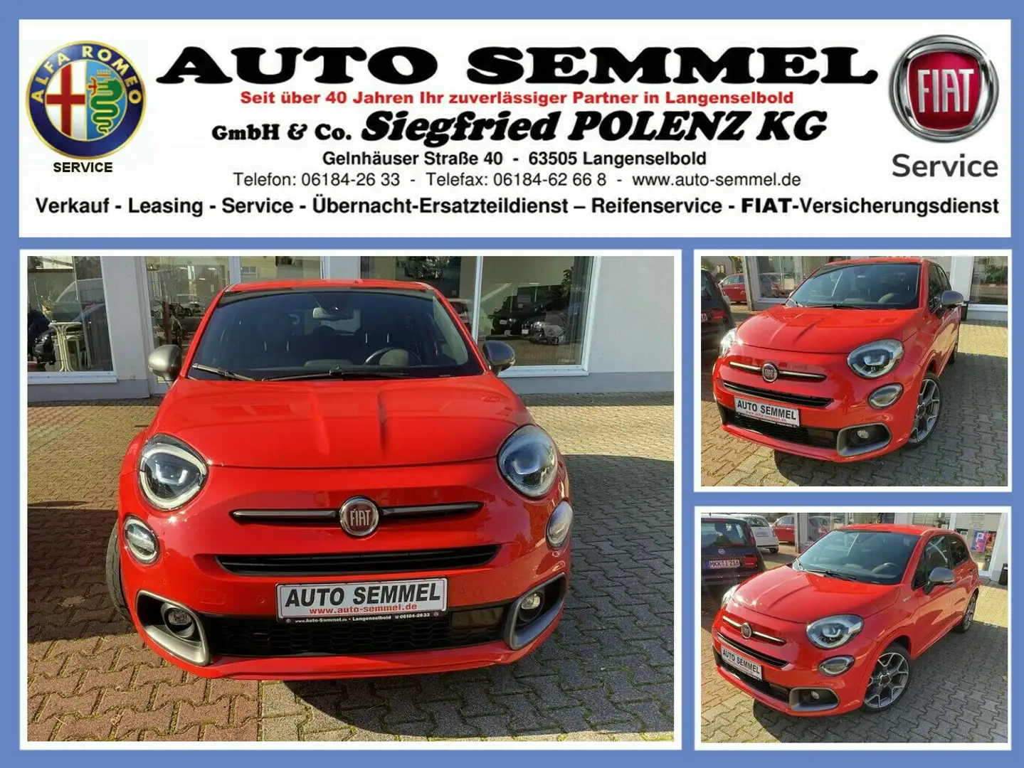 Fiat 500X 1,3 GSE Sport 4x2 Orange - 1