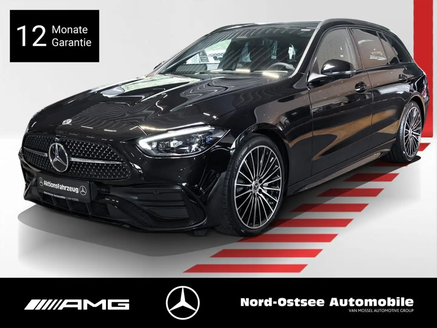 Mercedes-Benz C 200 T AMG-EDITION NIGHT PANO AHK DISTRON 360° Schwarz - 1