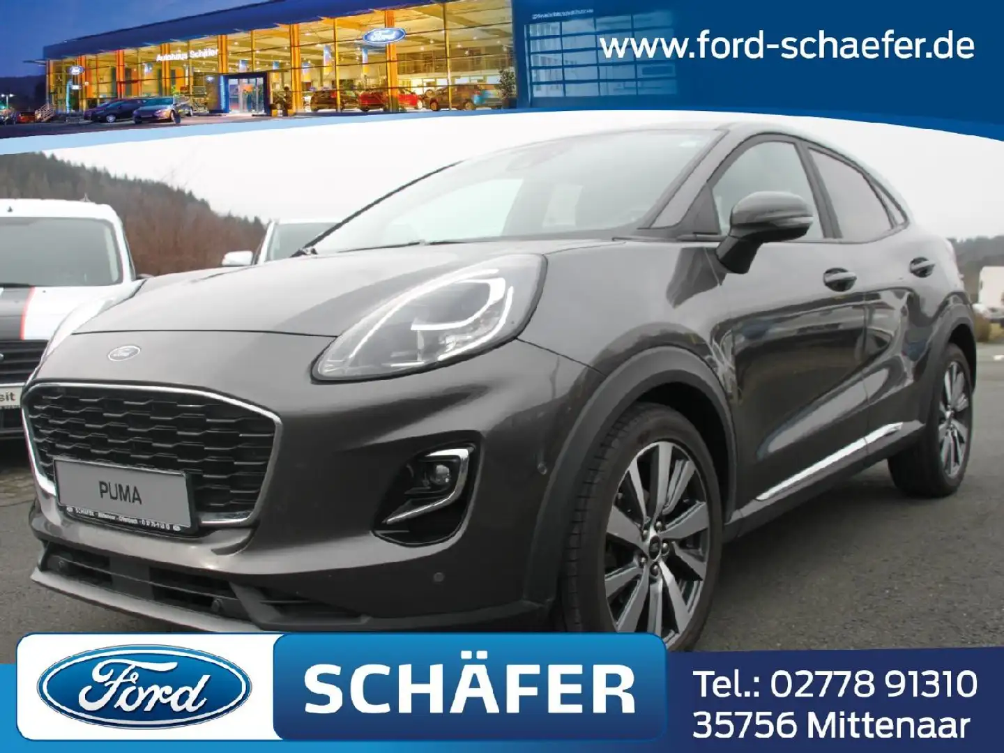 Ford Puma Titanium X+SHZ+LMF+NAVI+KLIMA+RFK+DAB+ Gris - 1