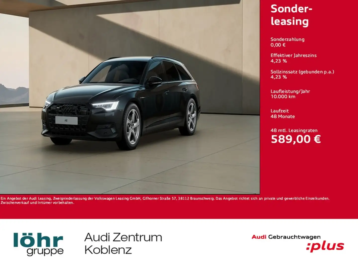 Audi A6 Avant 45 TDI advanced Matrix Kamera Leder AHK Schwarz - 1