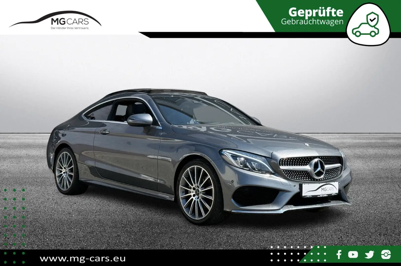 Mercedes-Benz C 200 ~Coupe~AMG-Line~Panorama~Comand~Kamera~1.HD Grau - 1