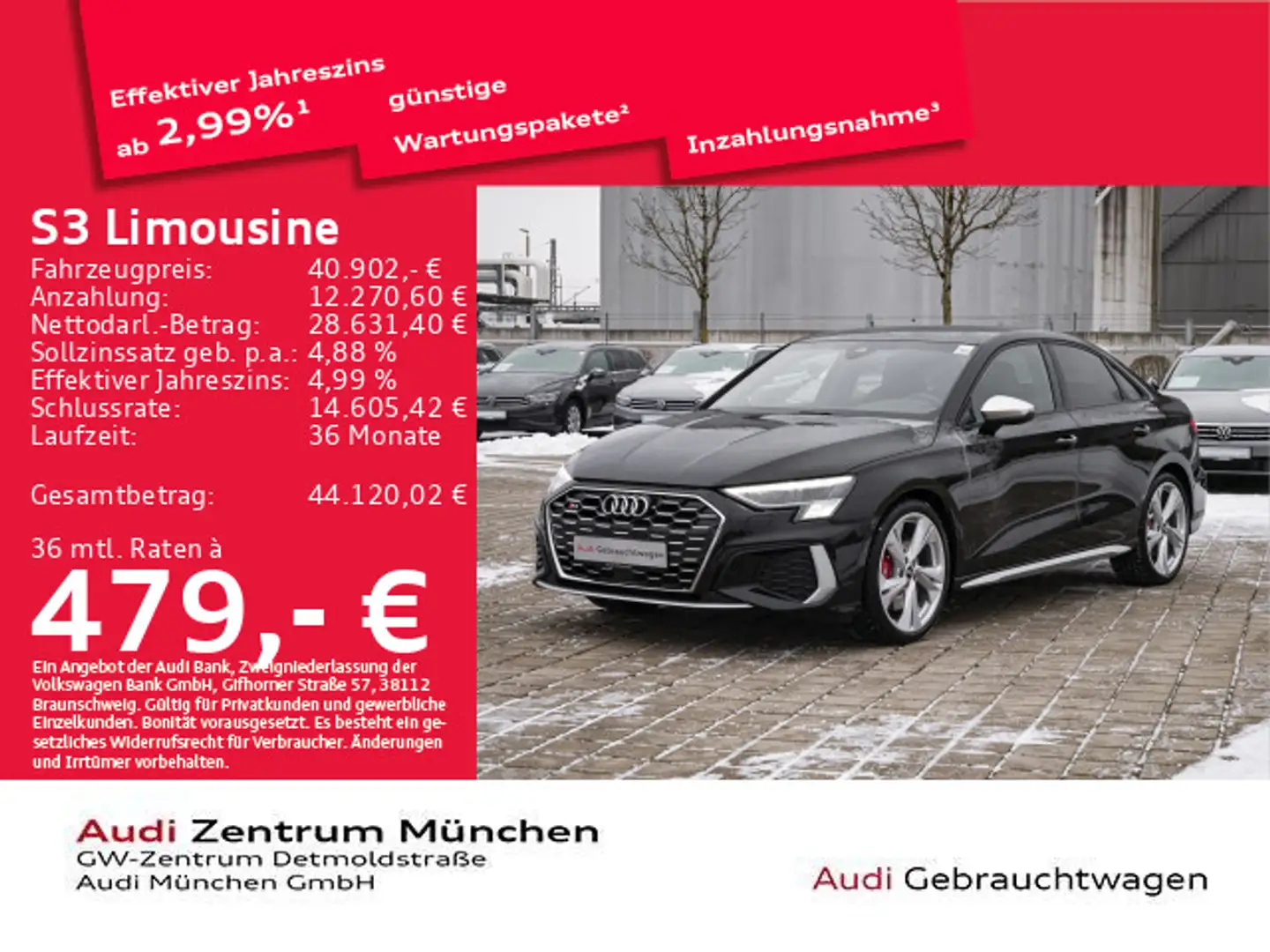 Audi S3 TFSI S tronic Matrix/Navi+ Schwarz - 1