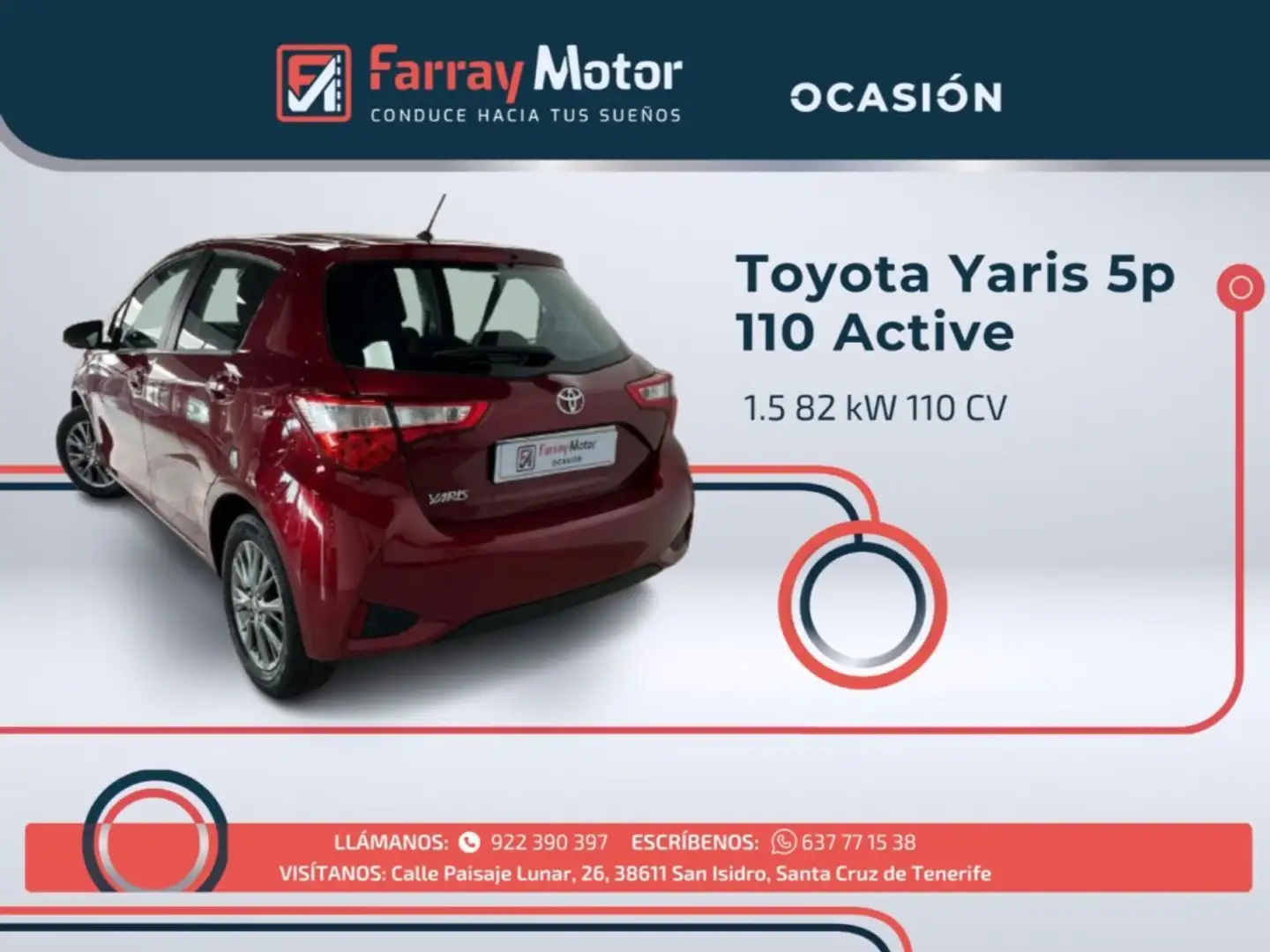 Toyota Yaris 1.5 Active Rouge - 2