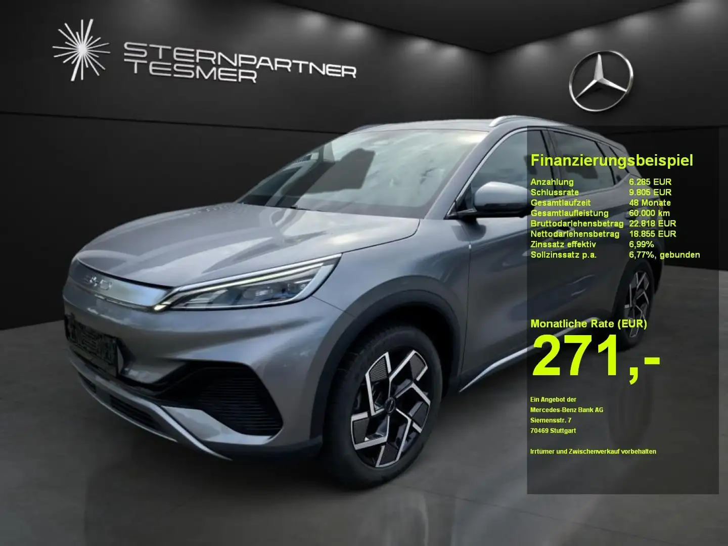 BYD Atto 3 Design SHZ+TOTW.+NAVI+KAMERA+AMBIENTE Grijs - 1