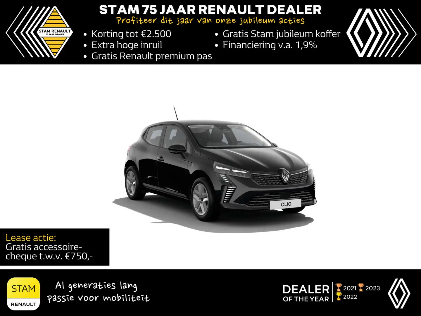 Renault Clio Hybrid 145 E-TECH Evolution Automaat | Achteruitri Black - 1