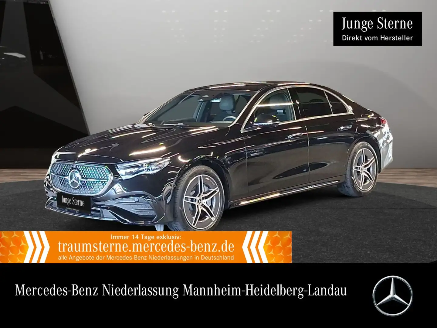 Mercedes-Benz E 300 e Hybrid AMG 360° Distr. HUD AHK Totwinkel Schwarz - 1