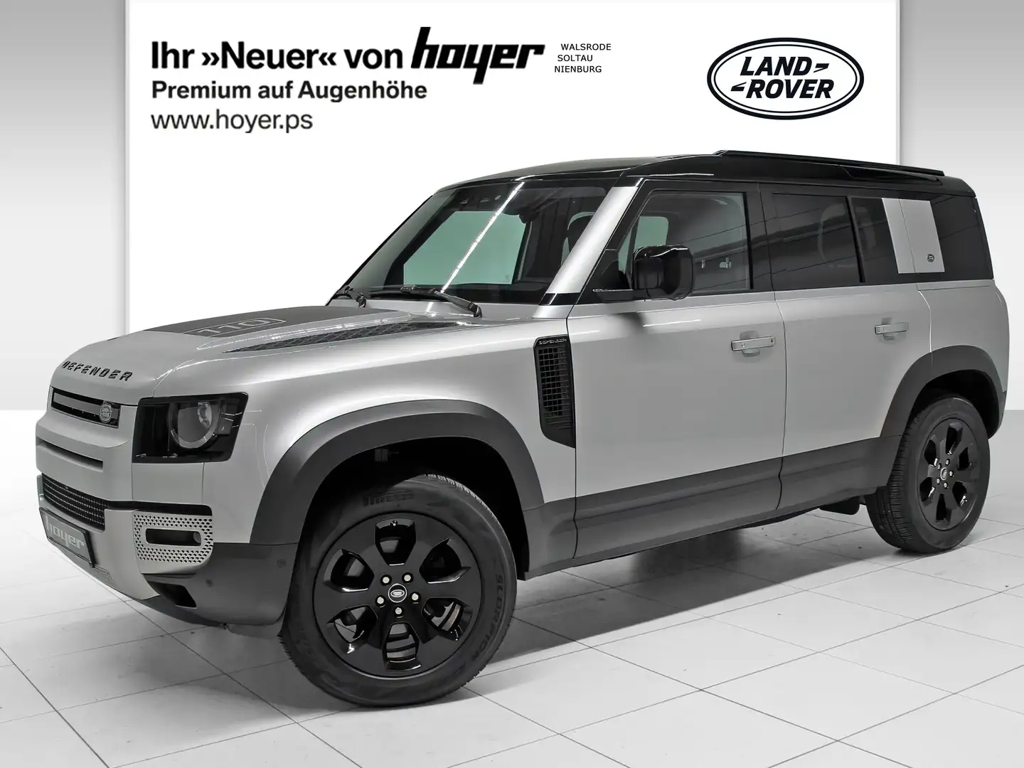 Land Rover Defender 110 D240 HSE AHK HUD Black Pack Silber - 1