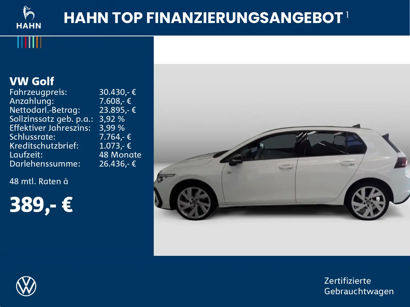 Volkswagen Golf VIII 1.5TSI R-Line Black Style Cam LED Navi Blanco - 2
