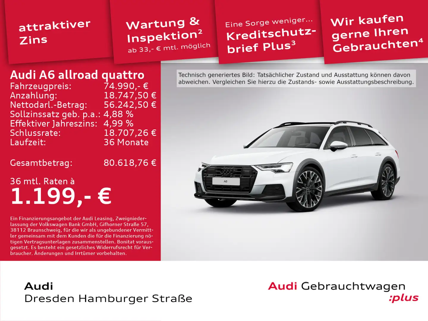 Audi A6 allroad 55 TFSI S tronic Pano B&O Weiß - 1