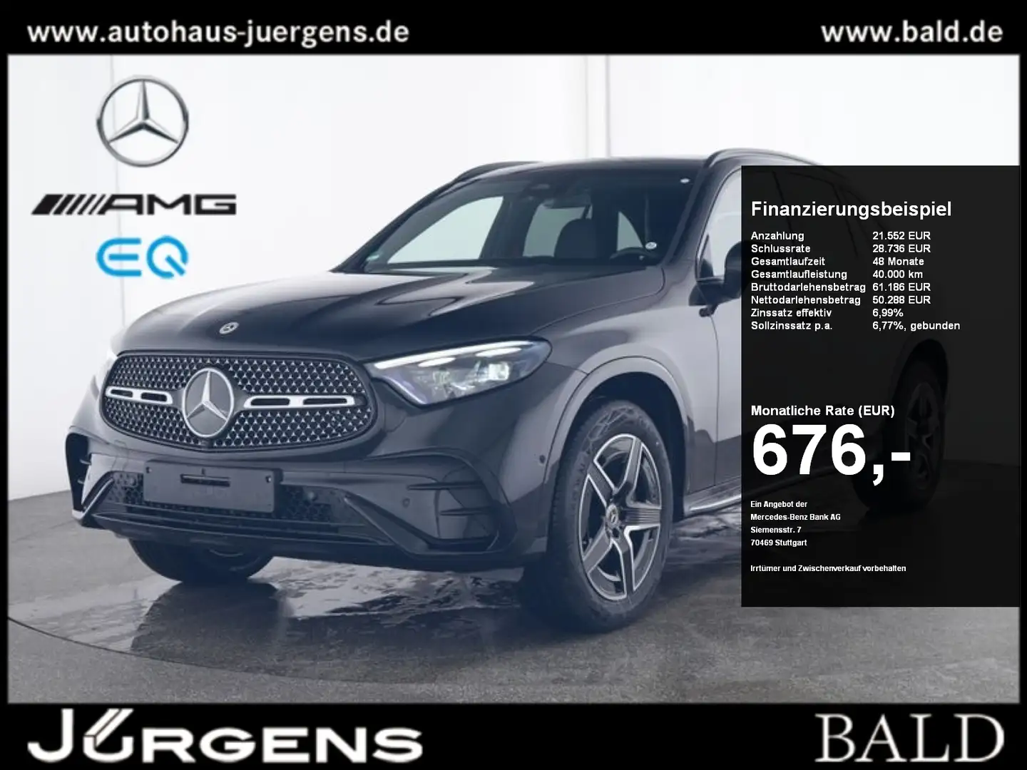 Mercedes-Benz GLC 400 e 4M AMG-Sport/Pano/AHK/Night/Distr/19' Zwart - 1