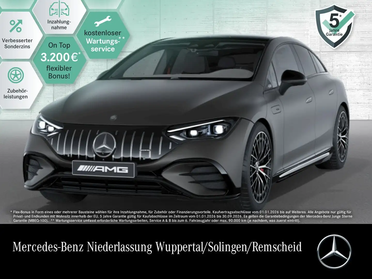 Mercedes-Benz EQE 53 AMG 4M Driversp Fahrass 360° Airmat Pano Grau - 1