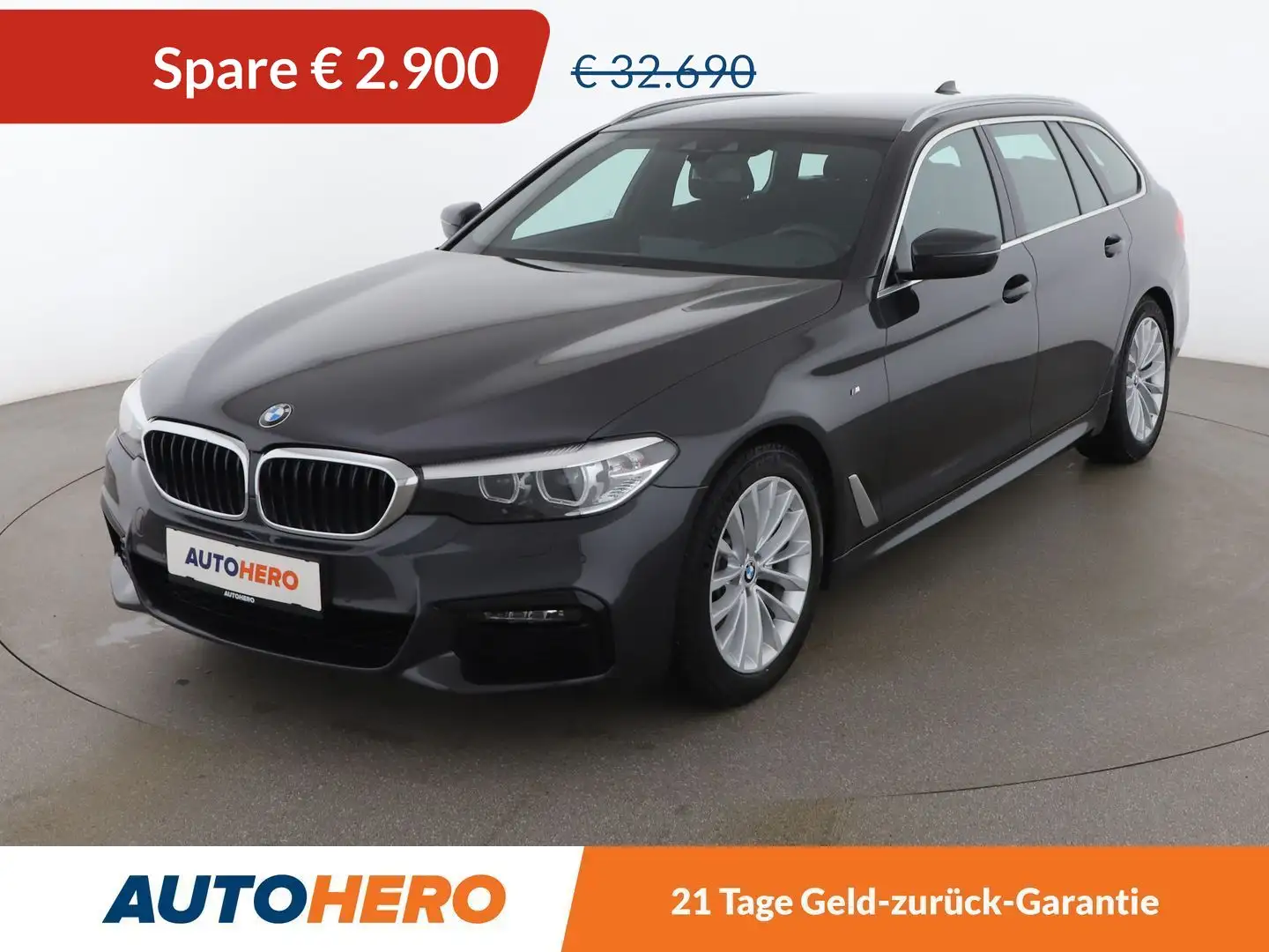 BMW 520 520d xDrive M Sport *LED*TEMPO*AHK*CAM*NAVI* Schwarz - 1