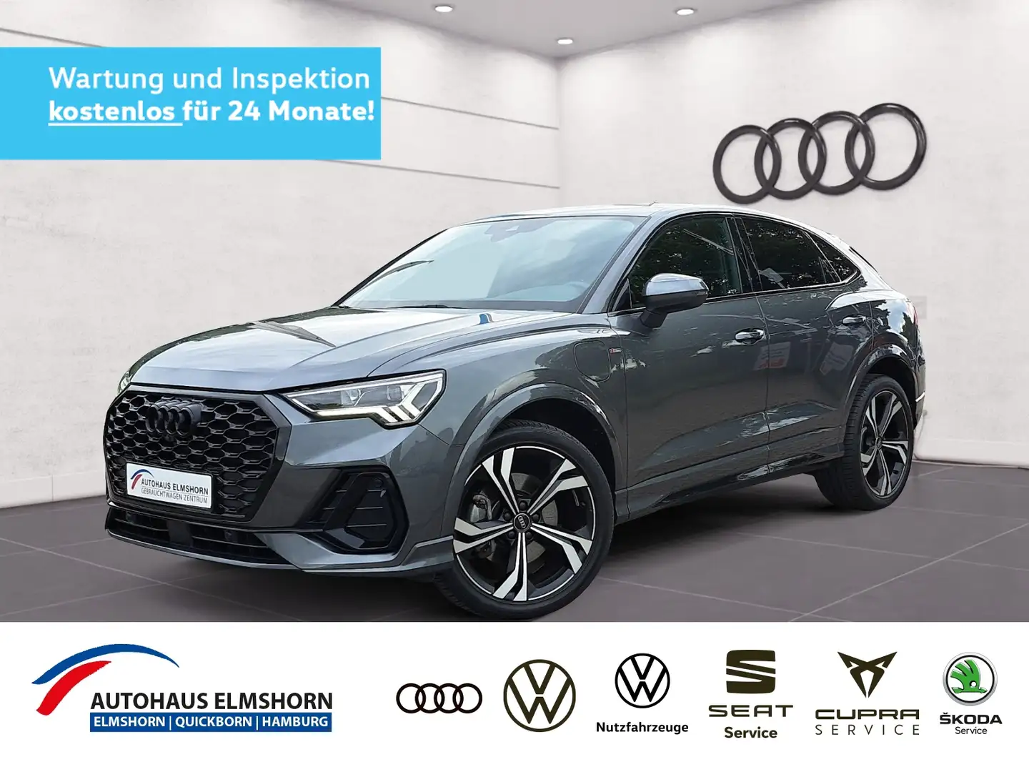 Audi Q3 Sportback S line 45 TFSIe S tronic PANO AHK NAV 4 Gris - 1