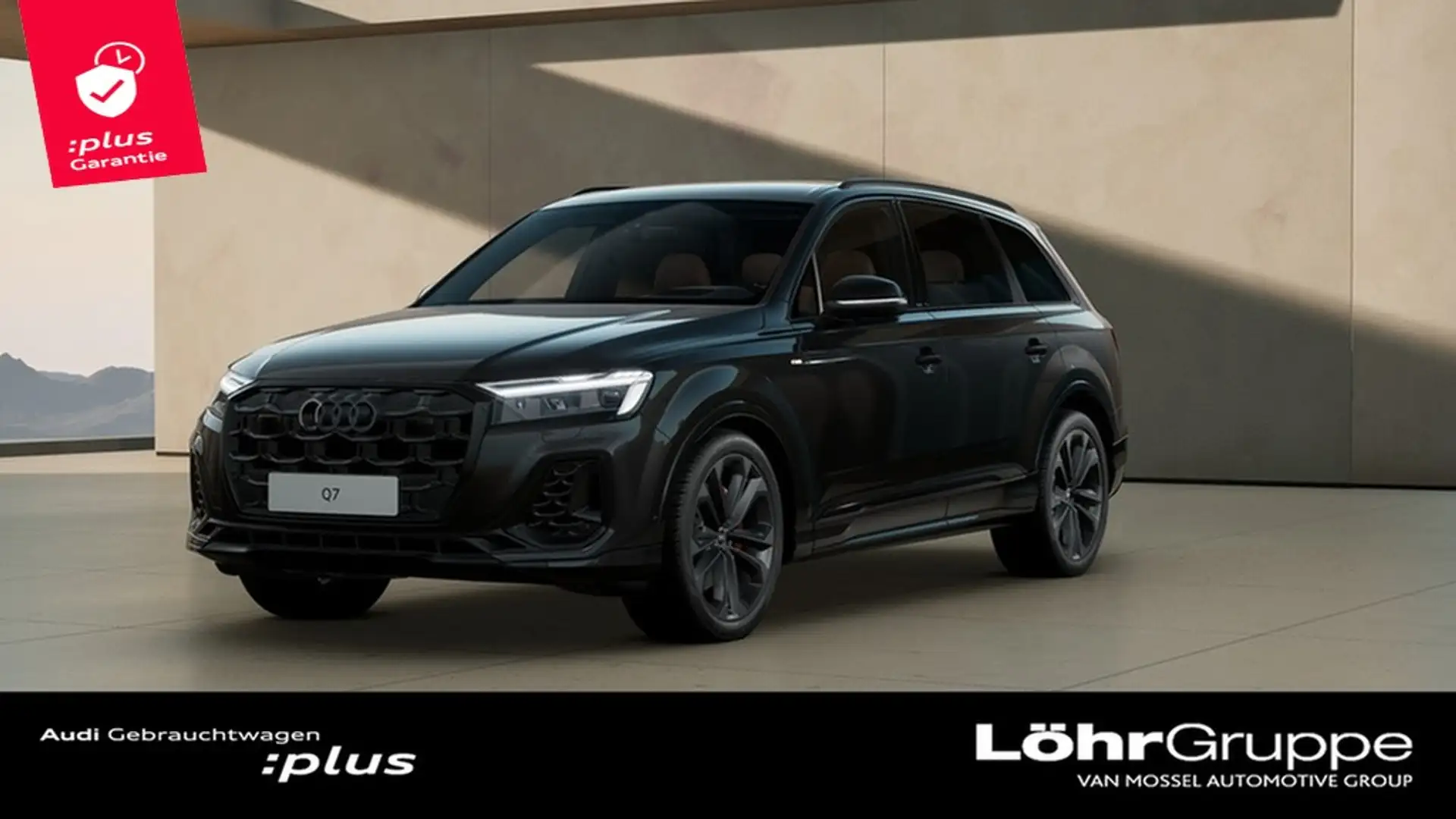 Audi Q7 55 TFSI S line Matrix AHK Nachtsicht Leder Schwarz - 1