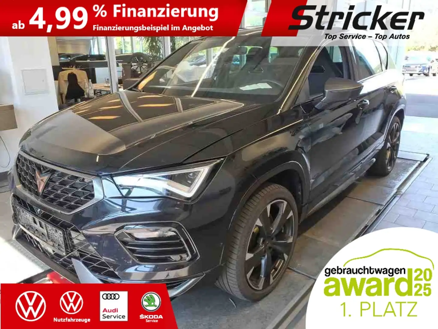 CUPRA Ateca 2.0TSI DSG 344,-ohne Anzahlung Navi Sitzheizung K Schwarz - 1