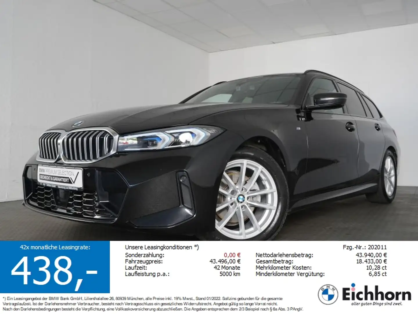 BMW 320 i Touring M Sportpaket *PGSD.INNOPAKET* Schwarz - 1