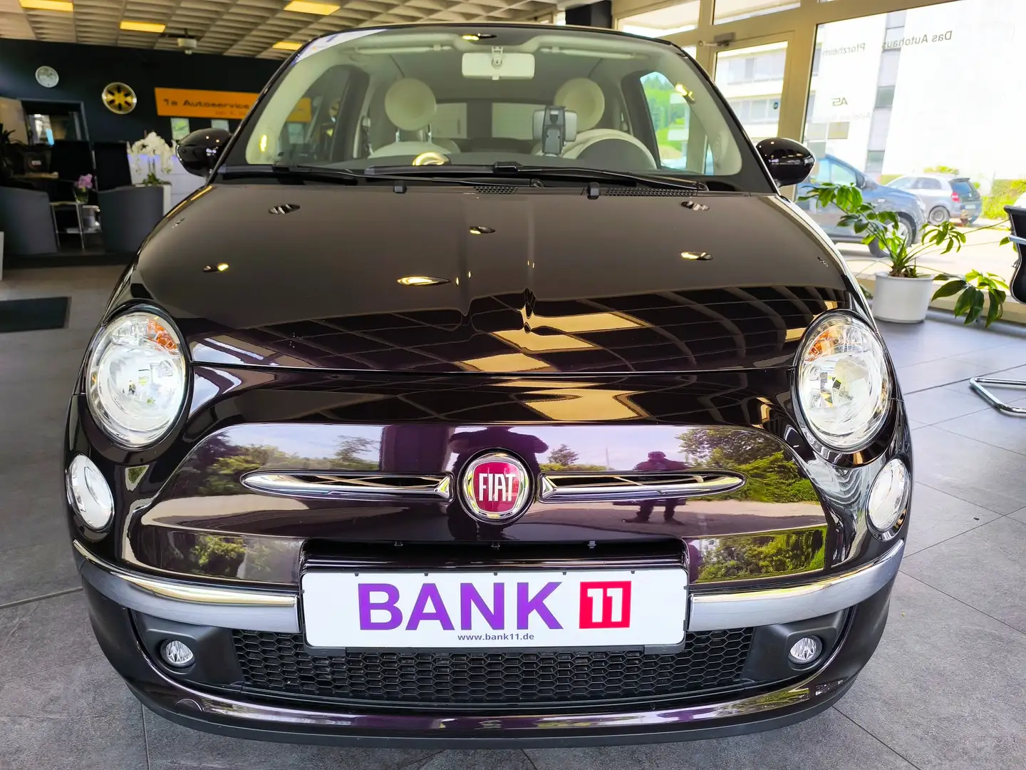 Fiat 500 Lounge-Cabrio.-Klimanlage.-Navig.-Aluf.- Lilla - 2