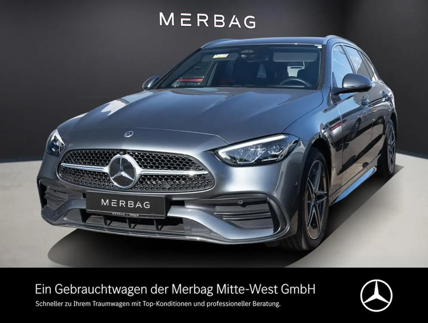 Mercedes-Benz C 300 e T-Modell SpurW S-Sitz ParkAss. LED LM Gris - 1