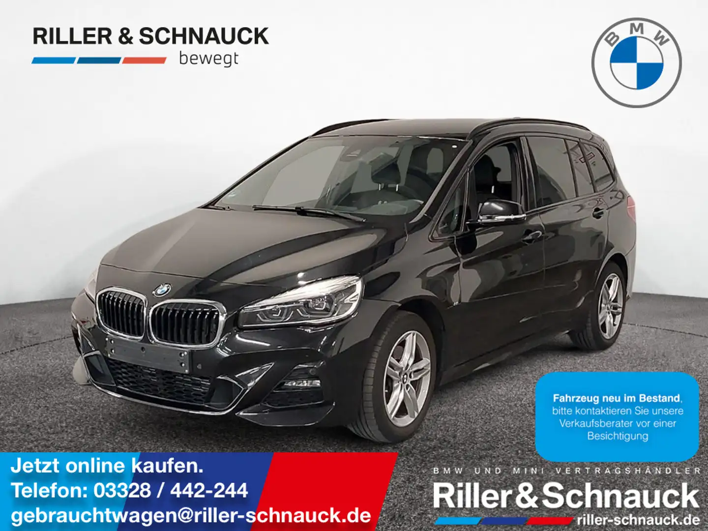 BMW 218 i Gran Tourer M Sport AHK+KAM+LED+NAVI+SHZ Schwarz - 1